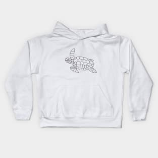 Low Poly Sea Turtle Kids Hoodie